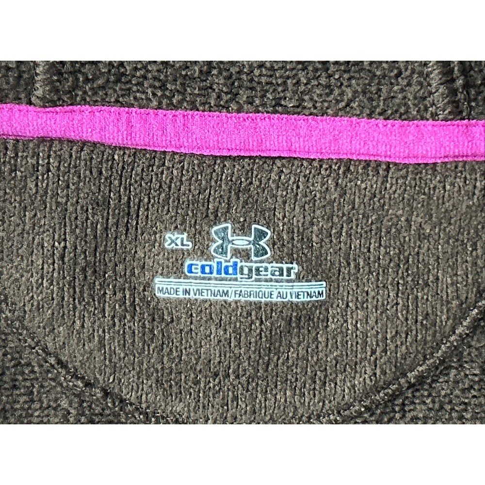 Under Armour Coldgear Women's Sweatshirt XL Brown‎ Hoodie Full Zip Long Sleeve - Picture 8 of 12